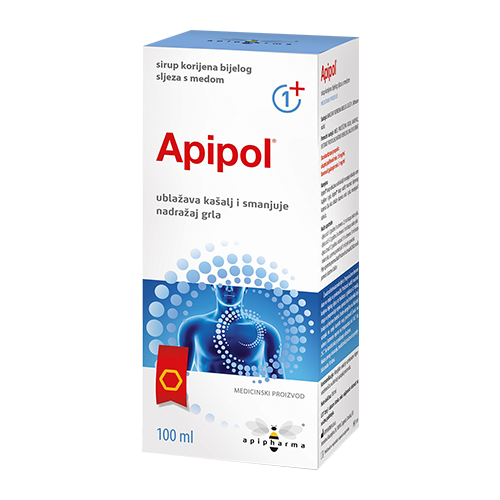 Apipol® sirup korijena bijelog sljeza s medom i propolisom