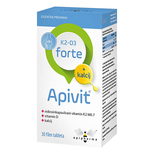 Apivit® K2-D3 FORTE + Ca film tablete